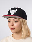 Бейсболка MITCHELL NESS арт. HS11183-CBUBLCK Chicago Bulls NBA (черный / красный)